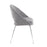 LumiSource Metro Chair, Set of 2 in Chrome/Grey Noise Fabric
