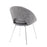 LumiSource Metro Chair, Set of 2 in Chrome/Grey Noise Fabric