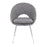 LumiSource Metro Chair, Set of 2 in Chrome/Grey Noise Fabric
