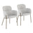 LumiSource Milan Chair, Set of 2, Antique Brass/Grey Noise - CH-MILANABNLGY2