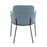 LumiSource Milan Chair, Set of 2, Black Metal/Blue Noise Fabric