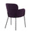 LumiSource Milan Chair, Set of 2, Black/PUrple Noise Fabric