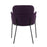 LumiSource Milan Chair, Set of 2, Black/PUrple Noise Fabric