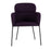 LumiSource Milan Chair, Set of 2, Black/PUrple Noise Fabric