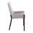 LumiSource Odessa Chair, Set of 2, Black Steel/Grey Fabric