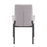 LumiSource Odessa Chair, Set of 2, Black Steel/Grey Fabric