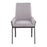 LumiSource Odessa Chair, Set of 2, Black Steel/Grey Fabric