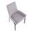 LumiSource Odessa Chair, Set of 2, Black Steel/Grey Fabric
