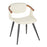 LumiSource Oracle Chair, Black Metal/Walnut Bamboo