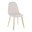 LumiSource Pebble Chair, Set of 2 in Gold Steel/Beige Fabric