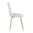 LumiSource Pebble Chair, Set of 2 in Gold Steel/Beige Fabric