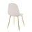 LumiSource Pebble Chair, Set of 2 in Gold Steel/Beige Fabric