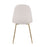 LumiSource Pebble Chair, Set of 2 in Gold Steel/Beige Fabric
