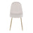 LumiSource Pebble Chair, Set of 2 in Gold Steel/Beige Fabric