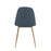 LumiSource Pebble Chair, Set of 2 in Gold Steel/Blue Fabric