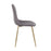 LumiSource Pebble Chair, Set of 2, Gold Steel/Charcoal Fabric