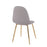 LumiSource Pebble Chair, Set of 2, Gold Steel/Light Grey