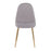 LumiSource Pebble Chair, Set of 2, Gold Steel/Light Grey