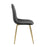 LumiSource Pebble Chair, Set of 2 in Gold Steel/Black PU