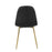 LumiSource Pebble Chair, Set of 2 in Gold Steel/Black PU