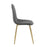 LumiSource Pebble Chair, Set of 2 in Gold Steel/Grey PU