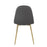 LumiSource Pebble Chair, Set of 2 in Gold Steel/Grey PU