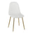 LumiSource Pebble Chair, Set of 2 in Gold Steel/White PU