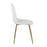 LumiSource Pebble Chair, Set of 2 in Gold Steel/White PU