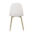 LumiSource Pebble Chair, Set of 2 in Gold Steel/White PU
