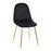 LumiSource Pebble Chair, Set of 2 in Gold Steel/Black Velvet