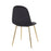 LumiSource Pebble Chair, Set of 2 in Gold Steel/Black Velvet