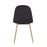 LumiSource Pebble Chair, Set of 2 in Gold Steel/Black Velvet