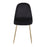 LumiSource Pebble Chair, Set of 2 in Gold Steel/Black Velvet