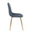 LumiSource Pebble Chair, Set of 2 in Gold Steel/Blue Velvet
