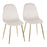 LumiSource Pebble Chair, Set of 2 in Gold Steel/Cream Velvet - CH-PEBBLEAUVCR2