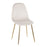 LumiSource Pebble Chair, Set of 2 in Gold Steel/Cream Velvet