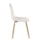LumiSource Pebble Chair, Set of 2 in Gold Steel/Cream Velvet
