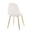 LumiSource Pebble Chair, Set of 2 in Gold Steel/Cream Velvet