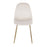 LumiSource Pebble Chair, Set of 2 in Gold Steel/Cream Velvet