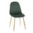 LumiSource Pebble Chair, Set of 2 in Gold Steel/Green Velvet