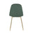 LumiSource Pebble Chair, Set of 2 in Gold Steel/Green Velvet