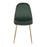 LumiSource Pebble Chair, Set of 2 in Gold Steel/Green Velvet
