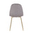 LumiSource Pebble Chair, Set of 2 in Gold Steel/Grey Velvet