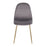 LumiSource Pebble Chair, Set of 2 in Gold Steel/Grey Velvet