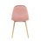 LumiSource Pebble Chair, Set of 2 in Gold Steel/Pink Velvet