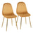 LumiSource Pebble Chair, Set of 2 in Gold Steel/Yellow Velvet - CH-PEBBLEAUVY2