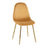 LumiSource Pebble Chair, Set of 2 in Gold Steel/Yellow Velvet
