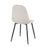 LumiSource Pebble Chair, Set of 2 in Black Steel/Beige Fabric