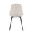 LumiSource Pebble Chair, Set of 2 in Black Steel/Beige Fabric