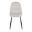 LumiSource Pebble Chair, Set of 2 in Black Steel/Beige Fabric